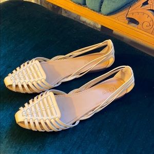 ISO JCREW • NUDE • WOVEN • FLATS